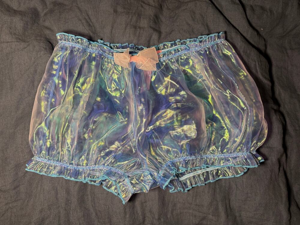 Dolls Kill Sugar Thrillz Iridescent Mesh Pajama Pants Size S